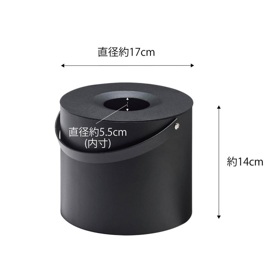 蚊取り線香入れ 正規品 TOWER タワー そのまま入れられる蚊取り線香ポット 黒 シンプル おしゃれ 蚊遣り 蚊やり器 山崎実業 丸形 ブラック | tower | 09