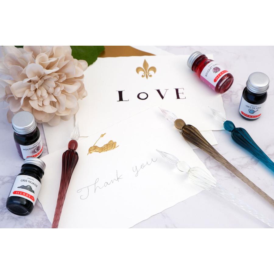 ガラスペン HERBIN ガラスペンつむぎ＆ミニインクセット フランス パリ 高級ペン 老舗ブランド エルバン グレー/ムーンシャドウ（インク） | エルバン | 02