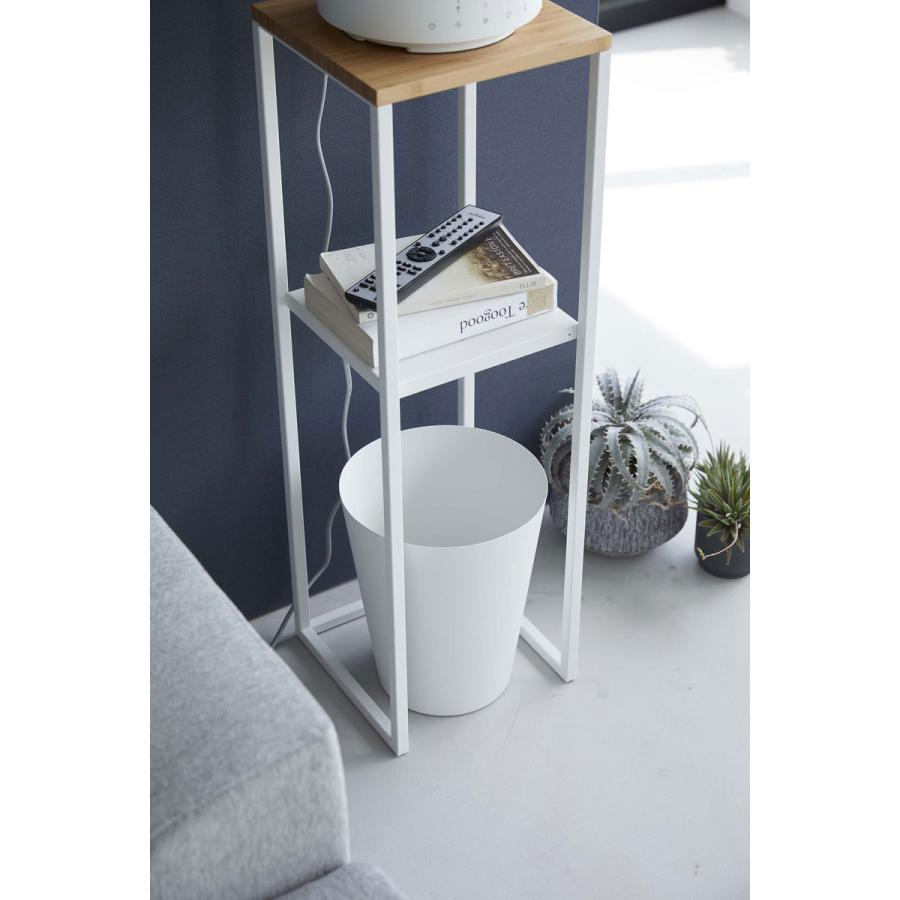 加湿器置き台 正規品 TOWER タワー 加湿器スタンド 棚付き リビング ベッドサイド 玄関 おしゃれ 加湿器置き場所 加湿器置く台 山崎実業 ホワイト | tower | 06