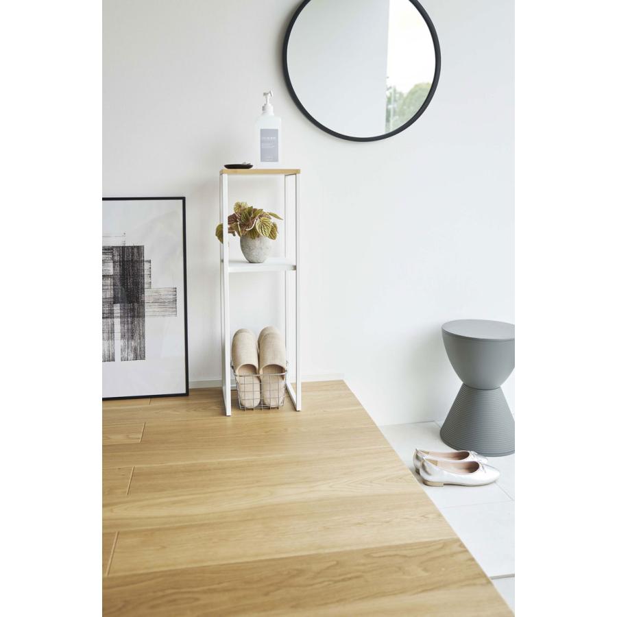 加湿器置き台 正規品 TOWER タワー 加湿器スタンド 棚付き リビング ベッドサイド 玄関 おしゃれ 加湿器置き場所 加湿器置く台 山崎実業 ホワイト | tower | 08