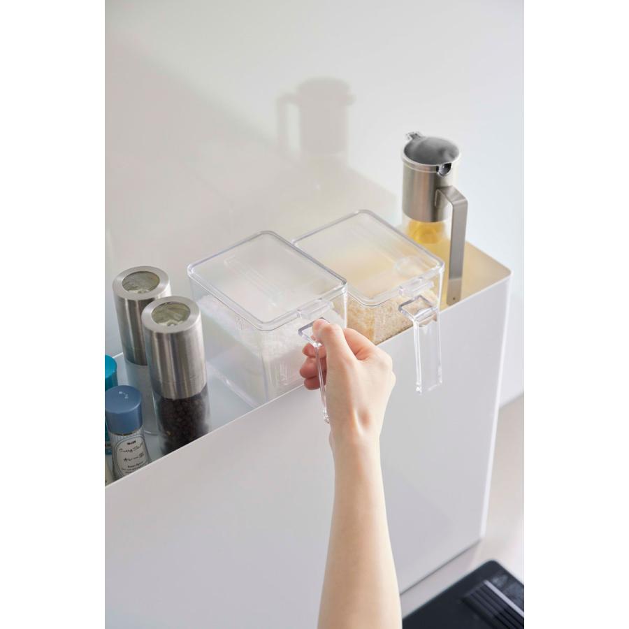 調味料ラック 正規品 TOWER タワー 隠せる調味料ラック おしゃれ スパイスラック 山崎実業 ホワイト | tower | 06