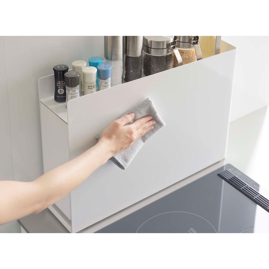 調味料ラック 正規品 TOWER タワー 隠せる調味料ラック おしゃれ スパイスラック 山崎実業 ホワイト | tower | 08