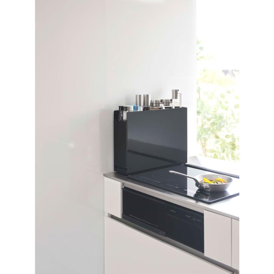 調味料ラック 正規品 TOWER タワー 隠せる調味料ラック おしゃれ スパイスラック 山崎実業 ブラック | tower | 03