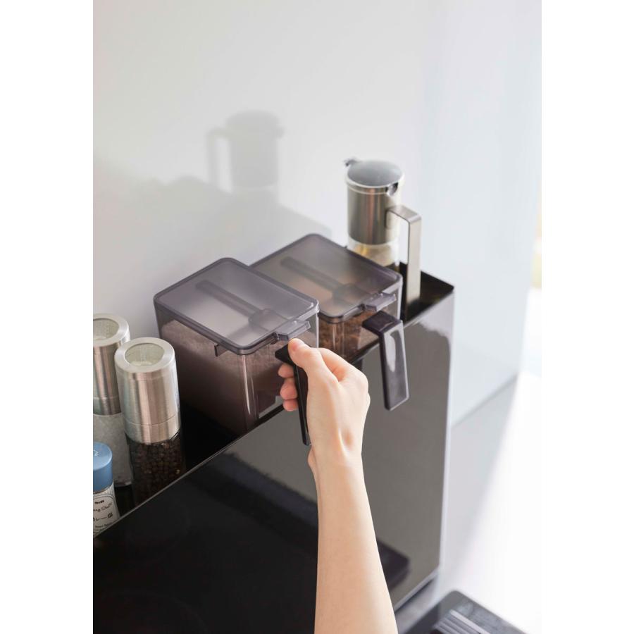 調味料ラック 正規品 TOWER タワー 隠せる調味料ラック おしゃれ スパイスラック 山崎実業 ブラック | tower | 06