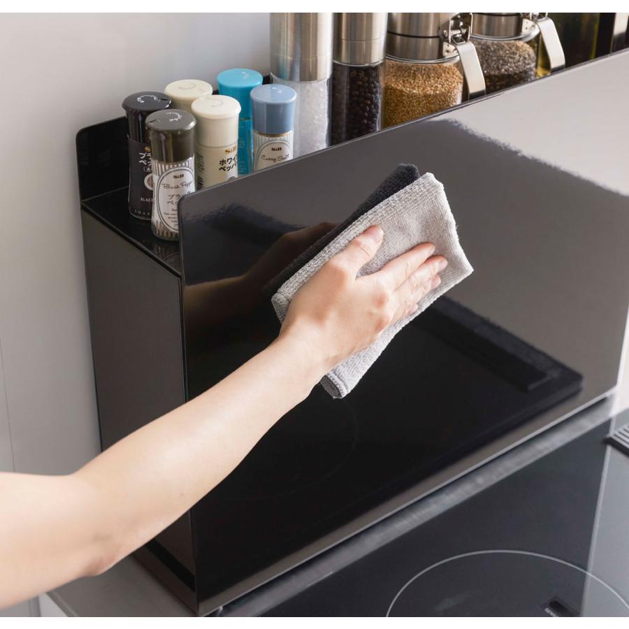 調味料ラック 正規品 TOWER タワー 隠せる調味料ラック おしゃれ スパイスラック 山崎実業 ブラック | tower | 08