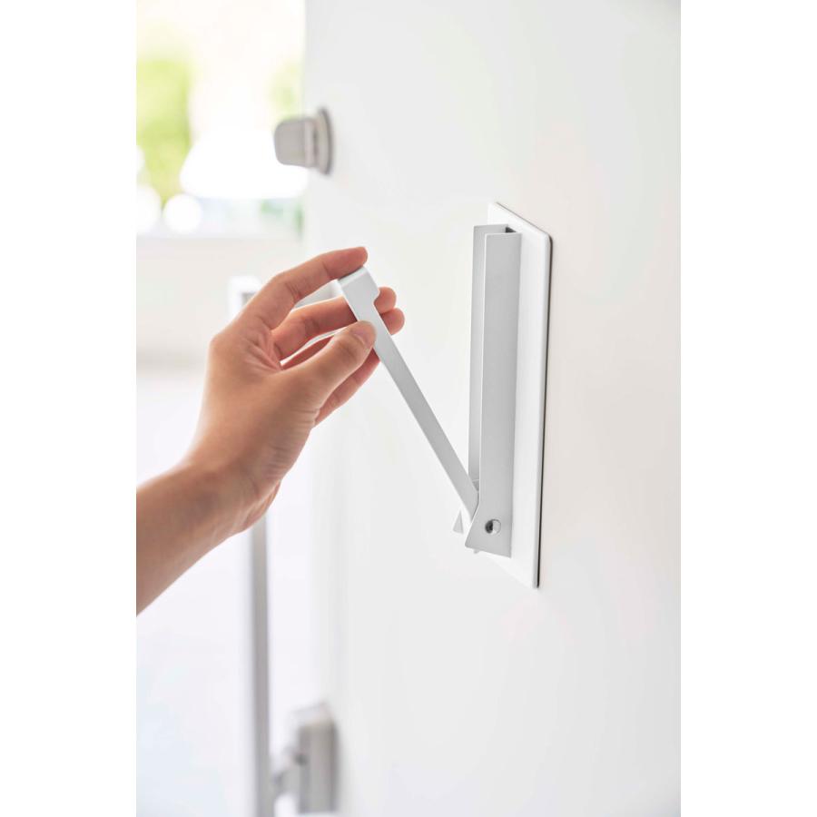 ハンガーラック 正規品 TOWER タワー マグネット折り畳みハンガー 折りたたみフック おしゃれ シンプル スリム ハンガーフック 山崎実業 ホワイト | tower | 08