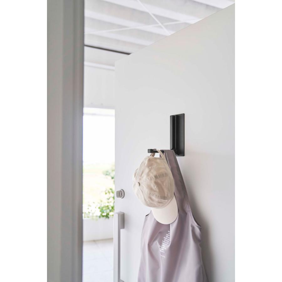 ハンガーラック 正規品 TOWER タワー マグネット折り畳みハンガー 折りたたみフック おしゃれ シンプル スリム ハンガーフック 山崎実業 ブラック | tower | 02