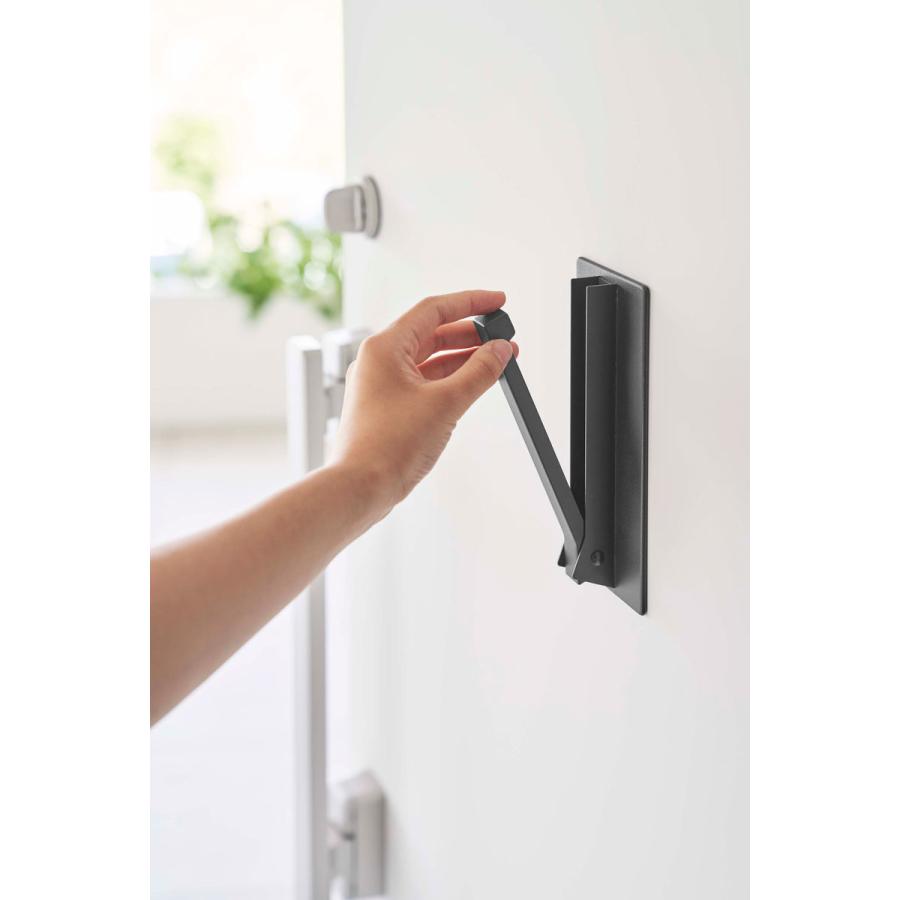 ハンガーラック 正規品 TOWER タワー マグネット折り畳みハンガー 折りたたみフック おしゃれ シンプル スリム ハンガーフック 山崎実業 ブラック | tower | 08