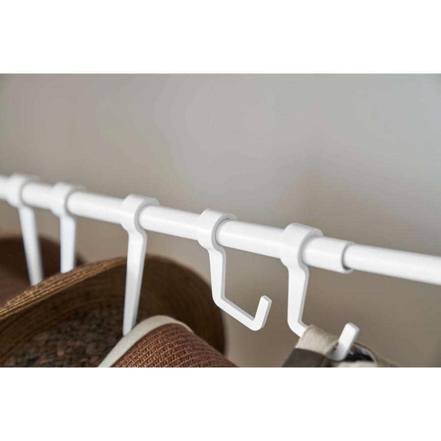 帽子収納アイデア 正規品 TOWER タワー 帽子収納スタンド 伸縮可能 フック 複数個 おしゃれ シンプル 帽子掛け 帽子フック 山崎実業 ホワイト | tower | 05