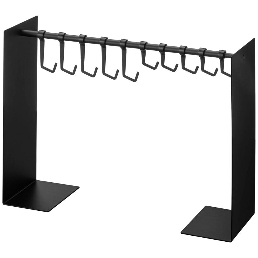 帽子収納アイデア 正規品 TOWER タワー 帽子収納スタンド 伸縮可能 フック 複数個 おしゃれ シンプル 帽子掛け 帽子フック 山崎実業 ブラック | tower | 01