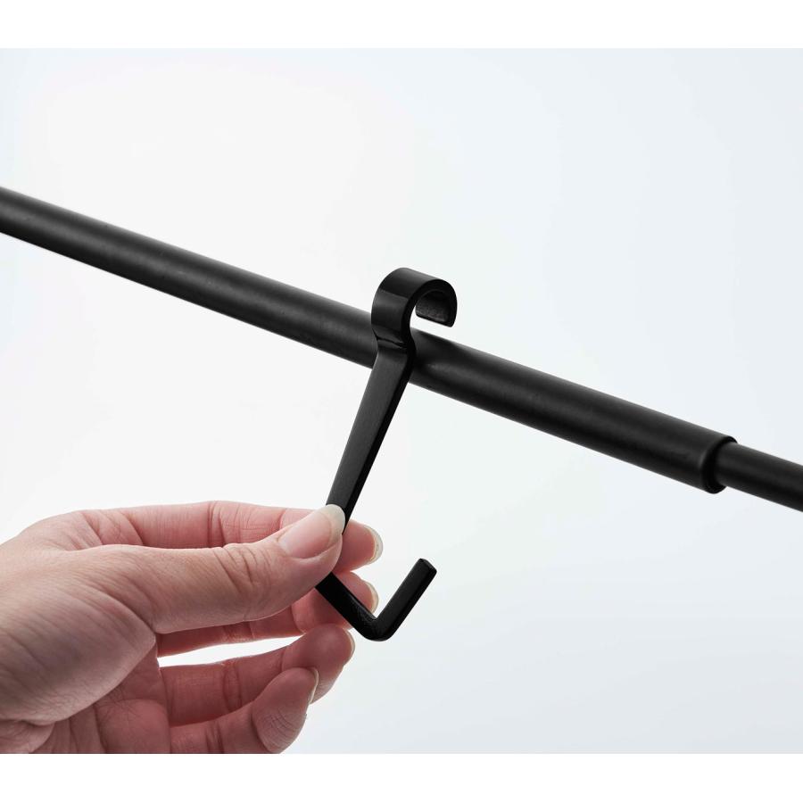 帽子収納アイデア 正規品 TOWER タワー 帽子収納スタンド 伸縮可能 フック 複数個 おしゃれ シンプル 帽子掛け 帽子フック 山崎実業 ブラック | tower | 09