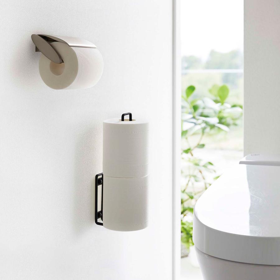 トイレ用品収納シリーズ 正規品 TOWER タワー ウォールトイレットペーパーホルダー トイレットペーパーホルダー トイレ用品 トイレ収納 山崎実業 ブラック | tower