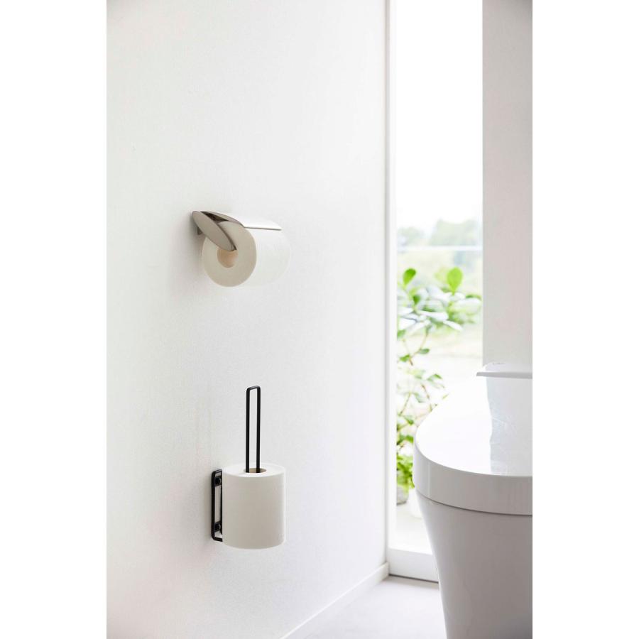 トイレ用品収納シリーズ 正規品 TOWER タワー ウォールトイレットペーパーホルダー トイレットペーパーホルダー トイレ用品 トイレ収納 山崎実業 ブラック | tower | 02