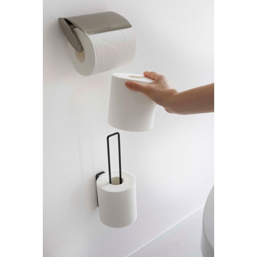 トイレ用品収納シリーズ 正規品 TOWER タワー ウォールトイレットペーパーホルダー トイレットペーパーホルダー トイレ用品 トイレ収納 山崎実業 ブラック | tower | 05