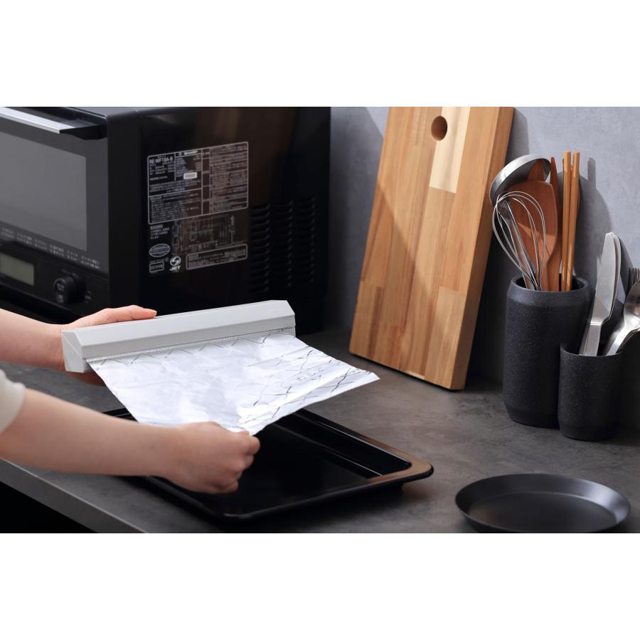 【在庫処分】アルミホイルケース ideaco イデアコ マグネット付きアルミホイルホルダー 25 ホイルケース aluminum foil holder 25 ブラック |  | 02