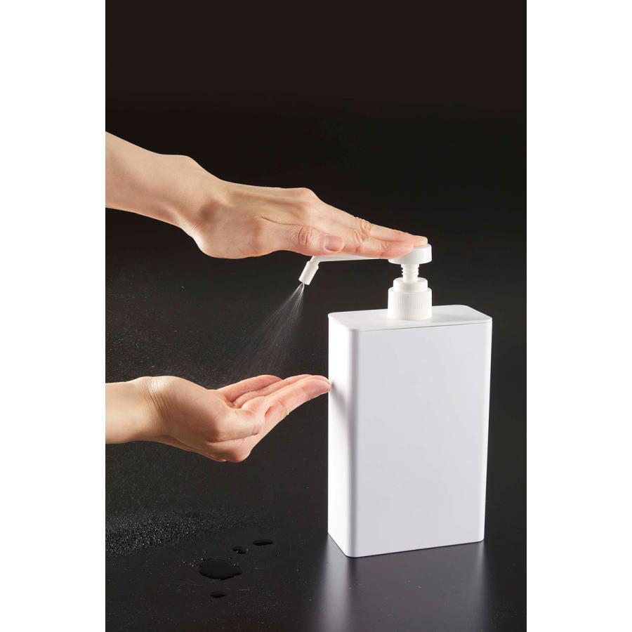 スプレーボトル 正規品 TOWER タワー アルコール除菌スプレーボトル スクエア スリム 700mL 詰め替え 容器 アルコール対応 アルコールボトル 山崎実業 ホワイト | tower | 05