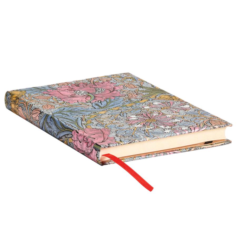 ノートブック paperblanks ペーパーブランクス MIDI ハードカバー 罫線 イギリス 英国 取扱店 芸術 アート 高級ノート 正規品 モリスのピンク・ハニーサックル | paperblanks | 03