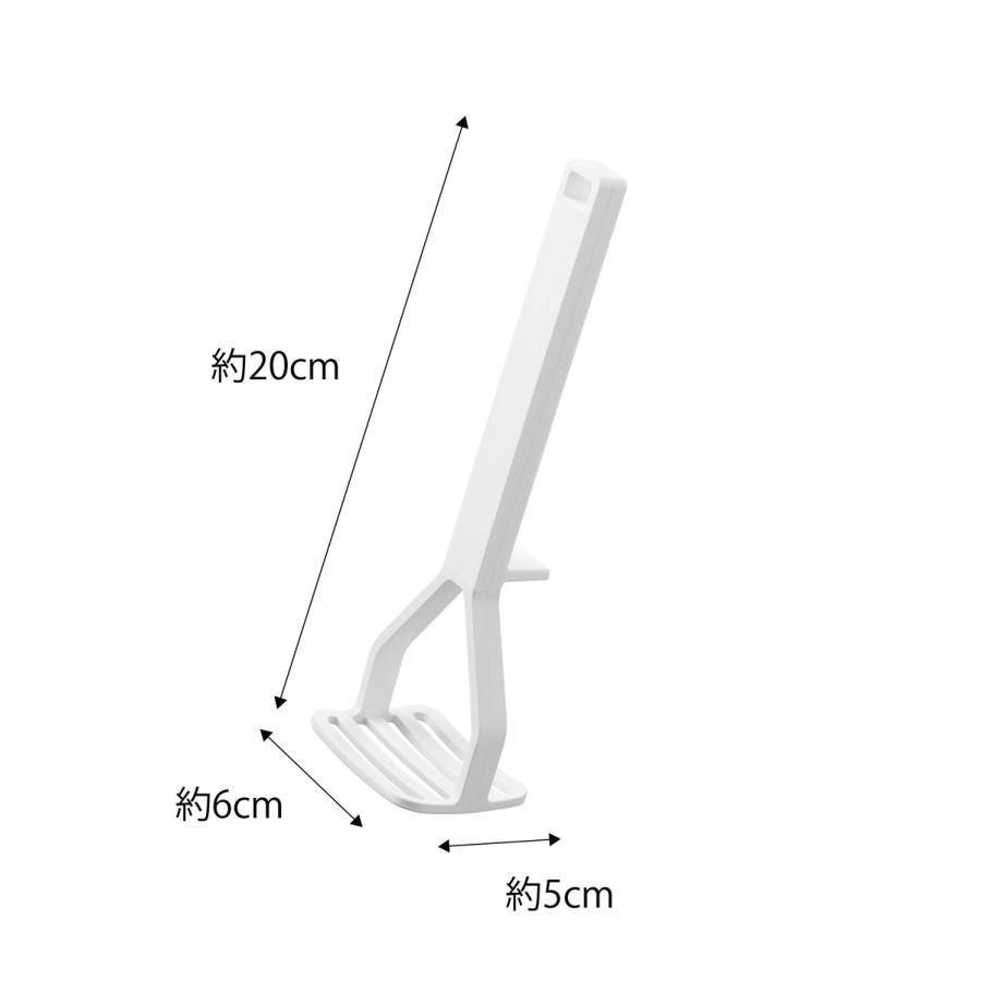 キッチンツール 正規品 TOWER タワー シリコーンハンドル ポテトマッシャー 便利 先端浮く構造 使いやすい つぶし機 じゃがいも 山崎実業 ホワイト | tower | 10