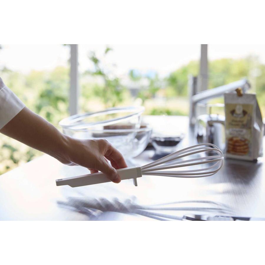 キッチンツール tower タワー シリコーンハンドル 泡だて器 先端浮く シリコン製 清潔 調理器具 調理ツール 山崎実業 正規品 6362 ホワイト | tower | 03