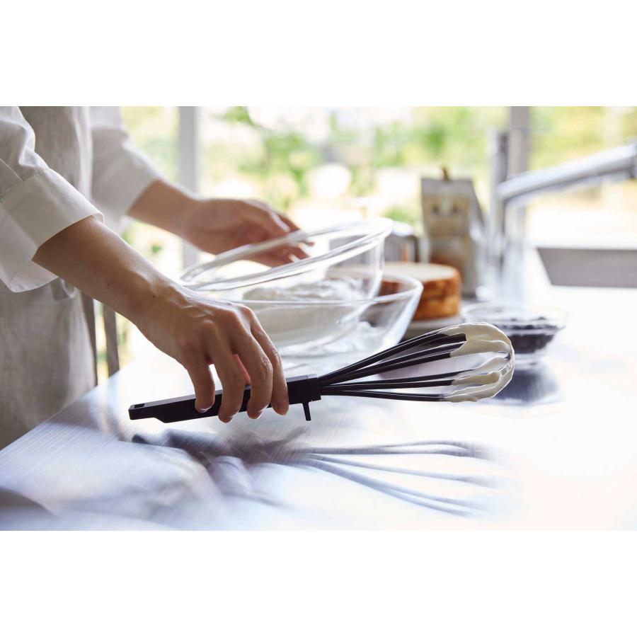 キッチンツール tower タワー シリコーンハンドル 泡だて器 先端浮く シリコン製 清潔 調理器具 調理ツール 山崎実業 正規品 6363 ブラック | tower | 05