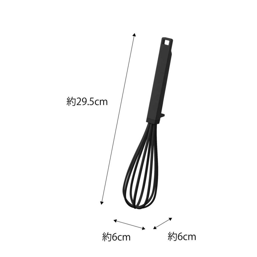 キッチンツール tower タワー シリコーンハンドル 泡だて器 先端浮く シリコン製 清潔 調理器具 調理ツール 山崎実業 正規品 6363 ブラック | tower | 06