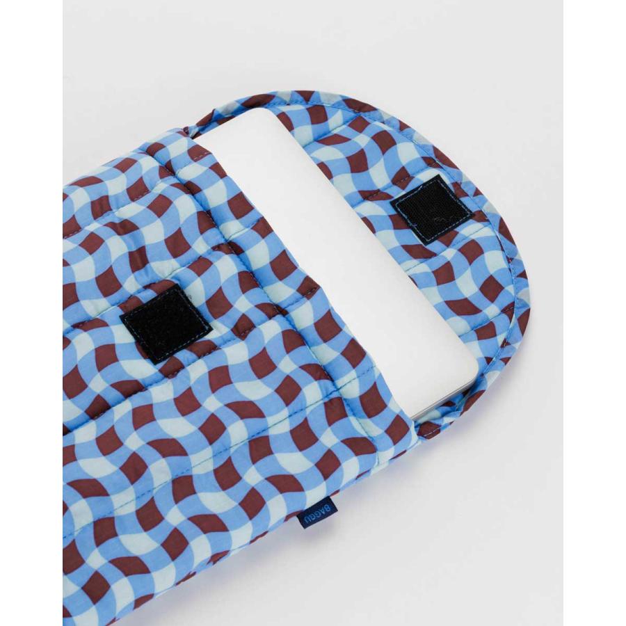 2023新作 ノートパソコンケース BAGGU バグゥ ラップトップ スリーブケース 13インチ/14インチ キルティング PCケース PCバッグ ウェービーギンガムブルー |  | 02