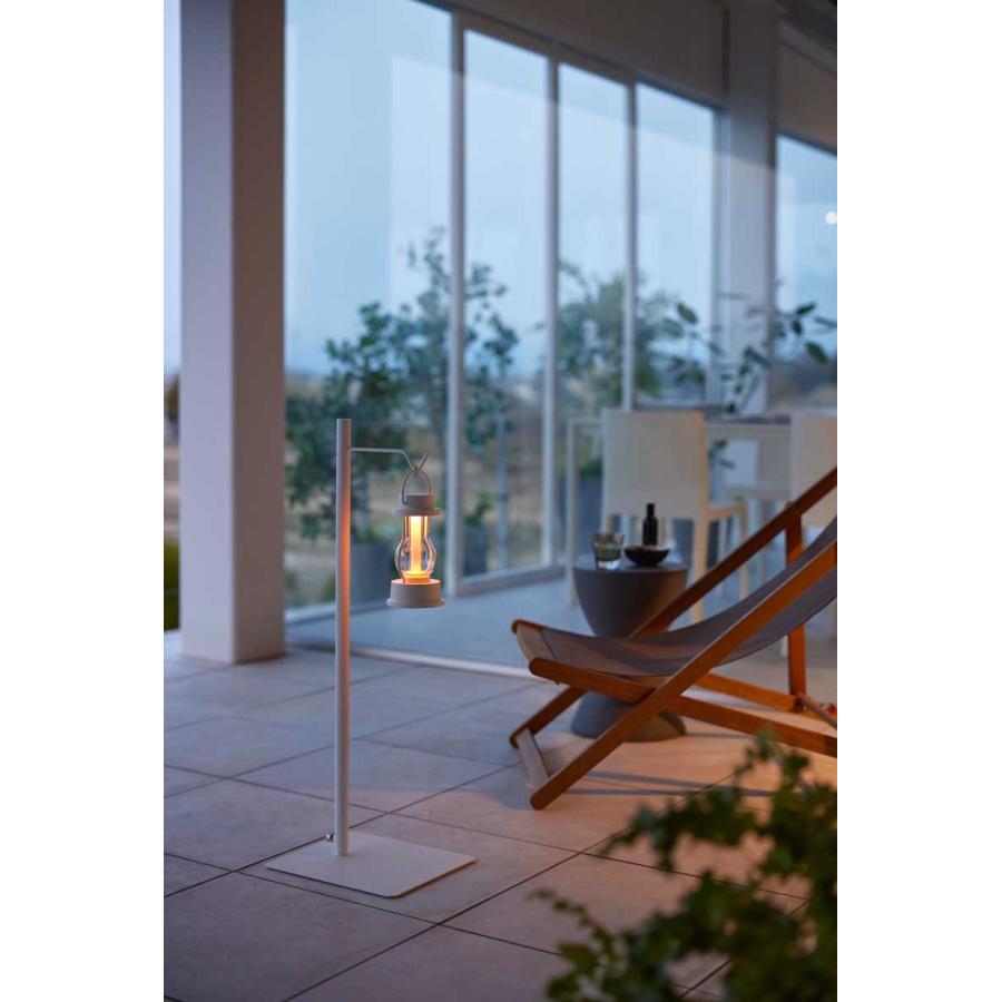 ランタンスタンド 正規品 tower タワー 高さ伸縮ランタンスタンド 伸縮 コンパクト ベランダ 室内 ランタンハンガー ランタンポール 山崎実業 ホワイト | tower | 02