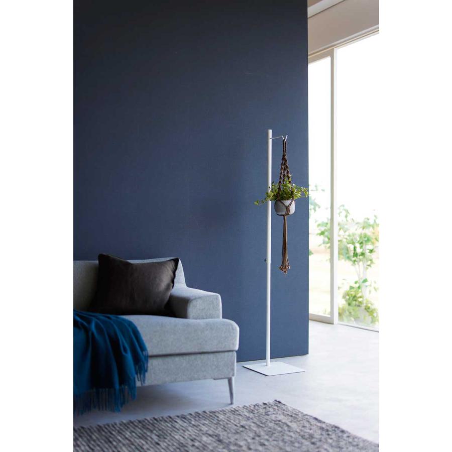 ランタンスタンド 正規品 tower タワー 高さ伸縮ランタンスタンド 伸縮 コンパクト ベランダ 室内 ランタンハンガー ランタンポール 山崎実業 ホワイト | tower | 07