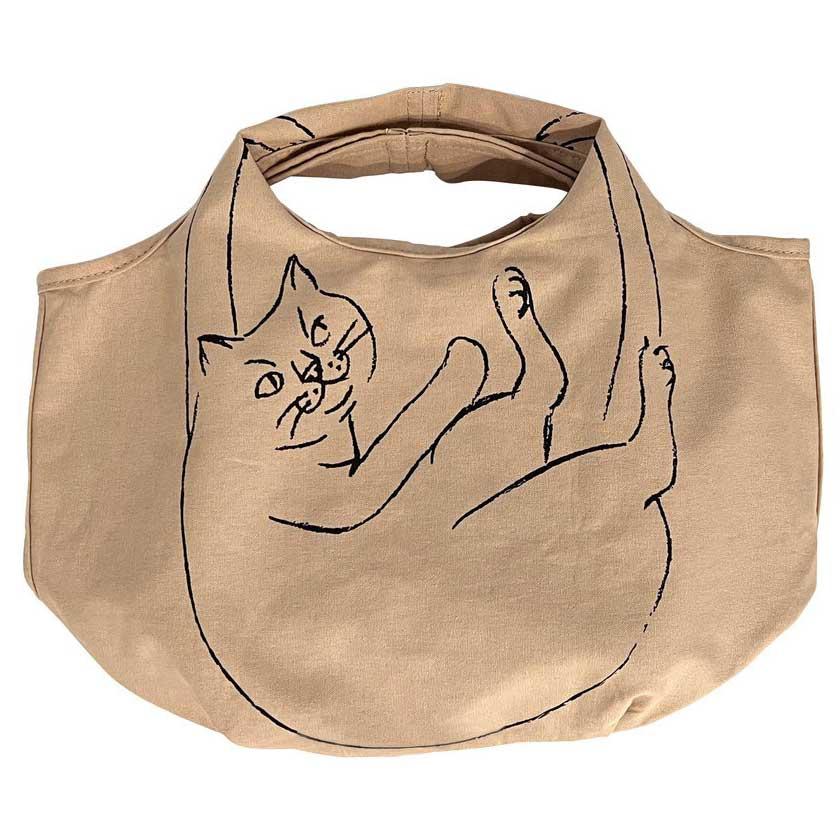2023新作 エコバッグ ROOTOTE ルートート NA.ルーショッパーミニ.マルシェ おしゃれ トートバッグ レディース 猫 ねこ ネコ 折りたたみ シナモン | ROOTOTE