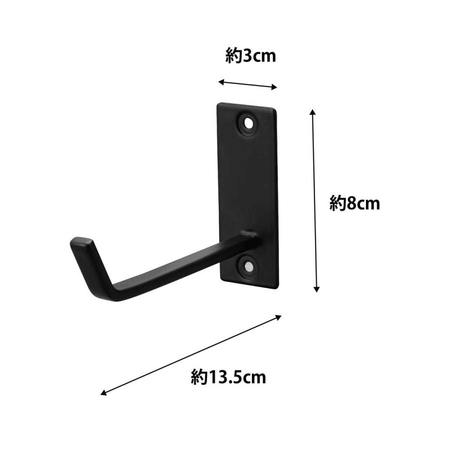 ヨガマットラック 正規品 tower タワー 石こうボード壁対応ウォールヨガマットハンガー 石膏ボード対応 壁掛け 壁付け 収納ラック 山崎実業 ブラック | tower | 08