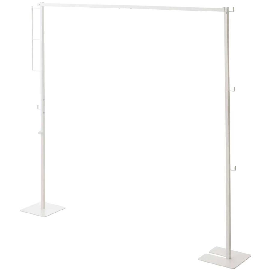 室内干し 正規品 tower タワー 折り畳み室内物干し 折りたたみ 収納 コンパクト スリム フック 室内物干し 山崎実業 ホワイト | tower | 01