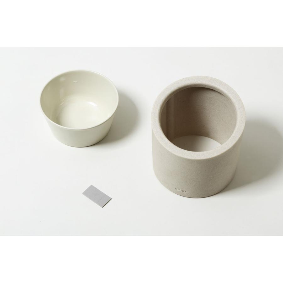 【在庫処分】ウォーターボウル ideaco イデアコ ペット用 ペットフィーダー Pet Feeder Water bowl High ストーンサンドホワイト/サンドホワイト |  | 03