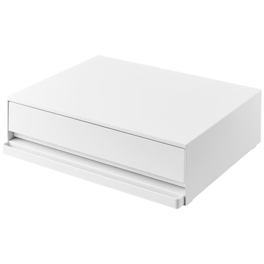 調味料ラック tower タワー 2way ツーウェイ キッチン家電下引き出し＆スライドテーブル 一時置き 調理台 レンジ下 スパイスラック 山崎実業 ホワイト | tower | 01