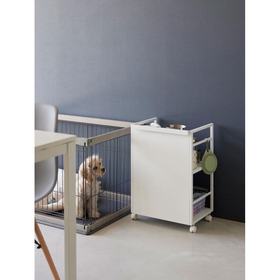 キャスター付きワゴン 正規品 tower タワー 目隠しワゴン 見た目スッキリ 2段 スチール製 キャスター キッチンワゴン 山崎実業 ホワイト | tower | 04