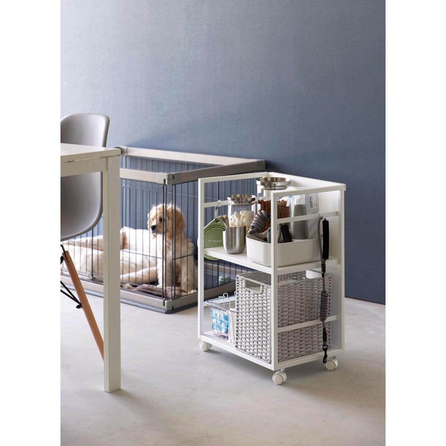 キャスター付きワゴン 正規品 tower タワー 目隠しワゴン 見た目スッキリ 2段 スチール製 キャスター キッチンワゴン 山崎実業 ホワイト | tower | 05