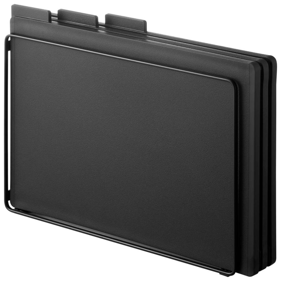 まな板 正規品 tower タワー 食洗機対応 抗菌まな板3枚セット スタンド付き 食洗器対応 抗菌加工 SIAA カッティングボード 山崎実業 ブラック | tower | 01