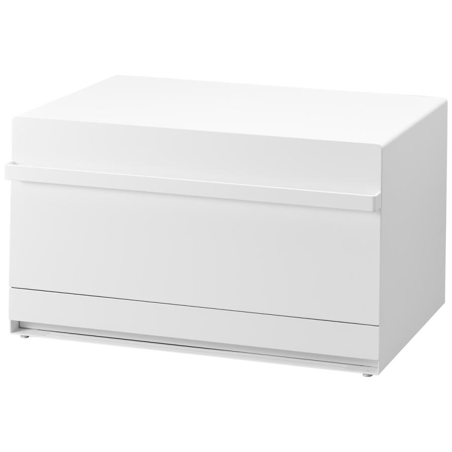 ブレッドケース 正規品 tower タワー ブレッドケース 引き出し型 2段 白 黒 おしゃれ 大容量 大型 ブレッドボックス 山崎実業 ホワイト | tower | 01