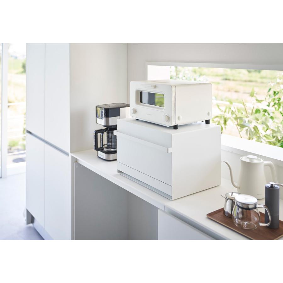 ブレッドケース 正規品 tower タワー ブレッドケース 引き出し型 2段 白 黒 おしゃれ 大容量 大型 ブレッドボックス 山崎実業 ホワイト | tower | 05