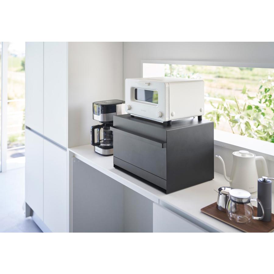 ブレッドケース 正規品 tower タワー ブレッドケース 引き出し型 2段 白 黒 おしゃれ 大容量 大型 ブレッドボックス 山崎実業 ブラック | tower | 05