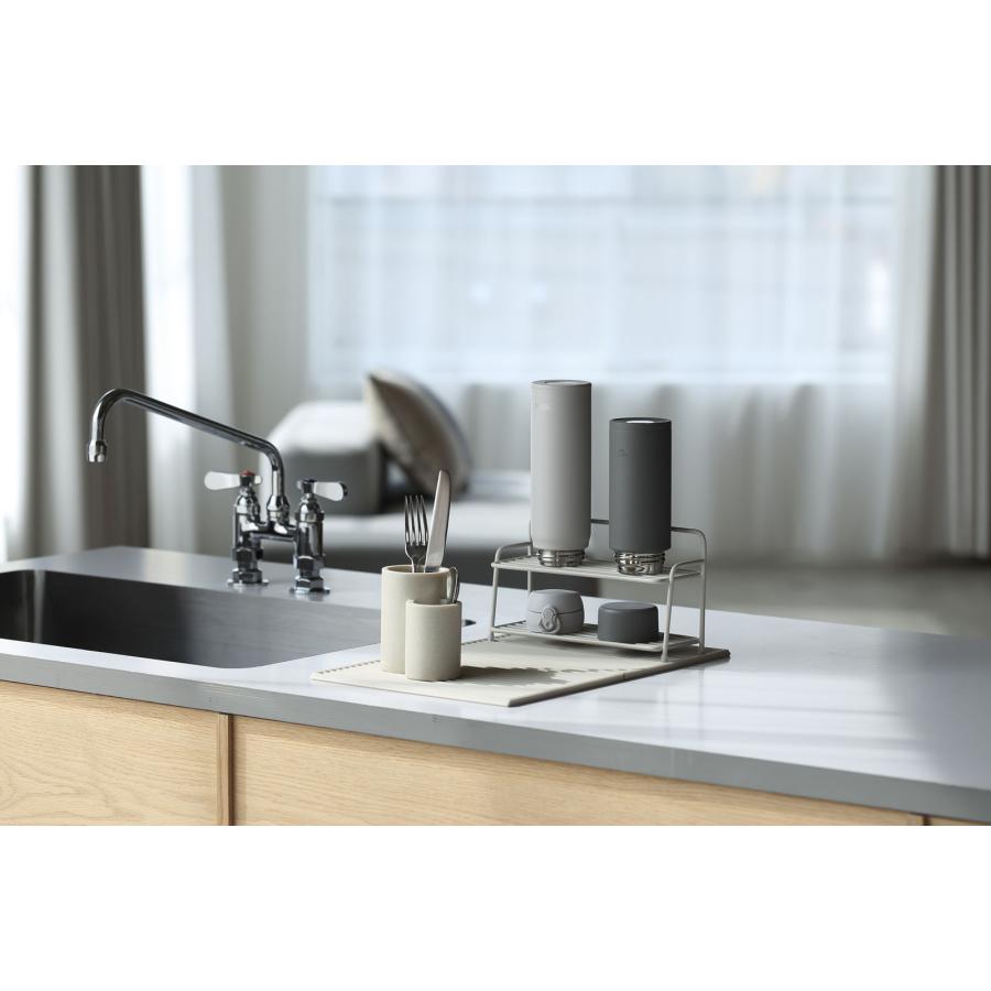 【在庫処分】水切りラック ideaco イデアコ スカルプチャー ツール ディー コンパクト 水切りかご Sculpture Tool D compact ストーンサンドホワイト |  | 02