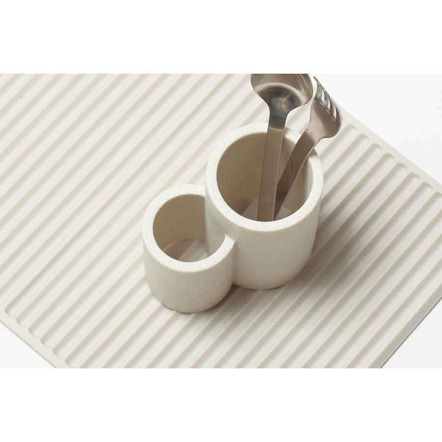 【在庫処分】水切りラック ideaco イデアコ スカルプチャー ツール ディー コンパクト 水切りかご Sculpture Tool D compact ストーンサンドホワイト |  | 03