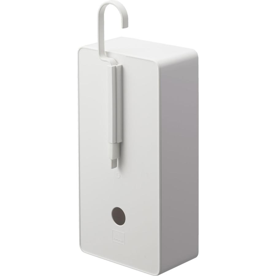 ティッシュケース 正規品 tower タワー 引っ掛けティッシュケース フック 吊るし 縦型 縦置き 浮かせて収納 ティッシュカバー 山崎実業 ホワイト | tower | 07