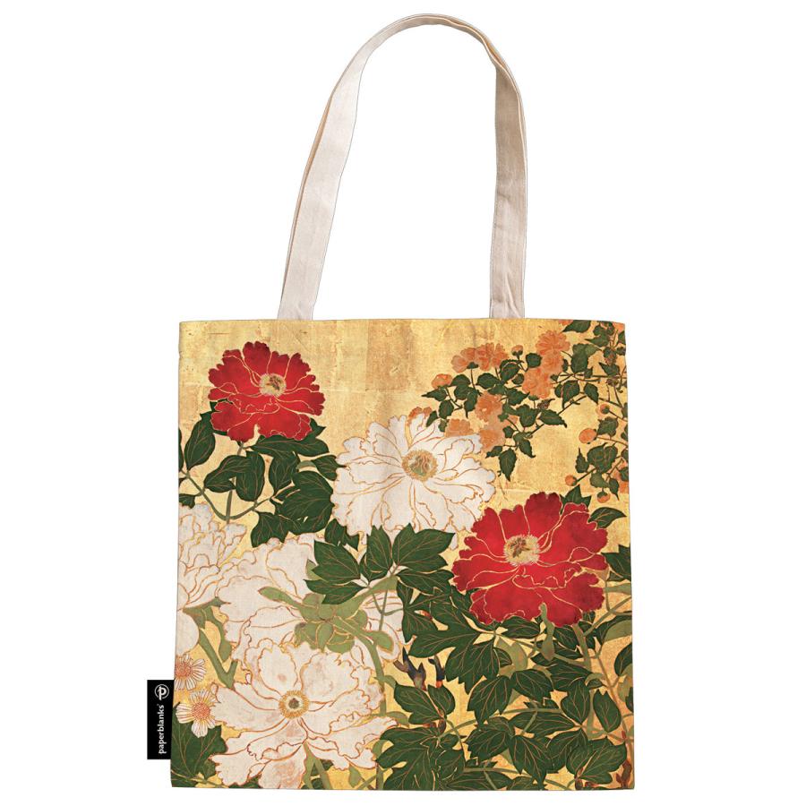【在庫処分】トートバッグ paperblanks ペーパーブランクス コットントートバッグ コットンバッグ 夏 琳派の花 | 