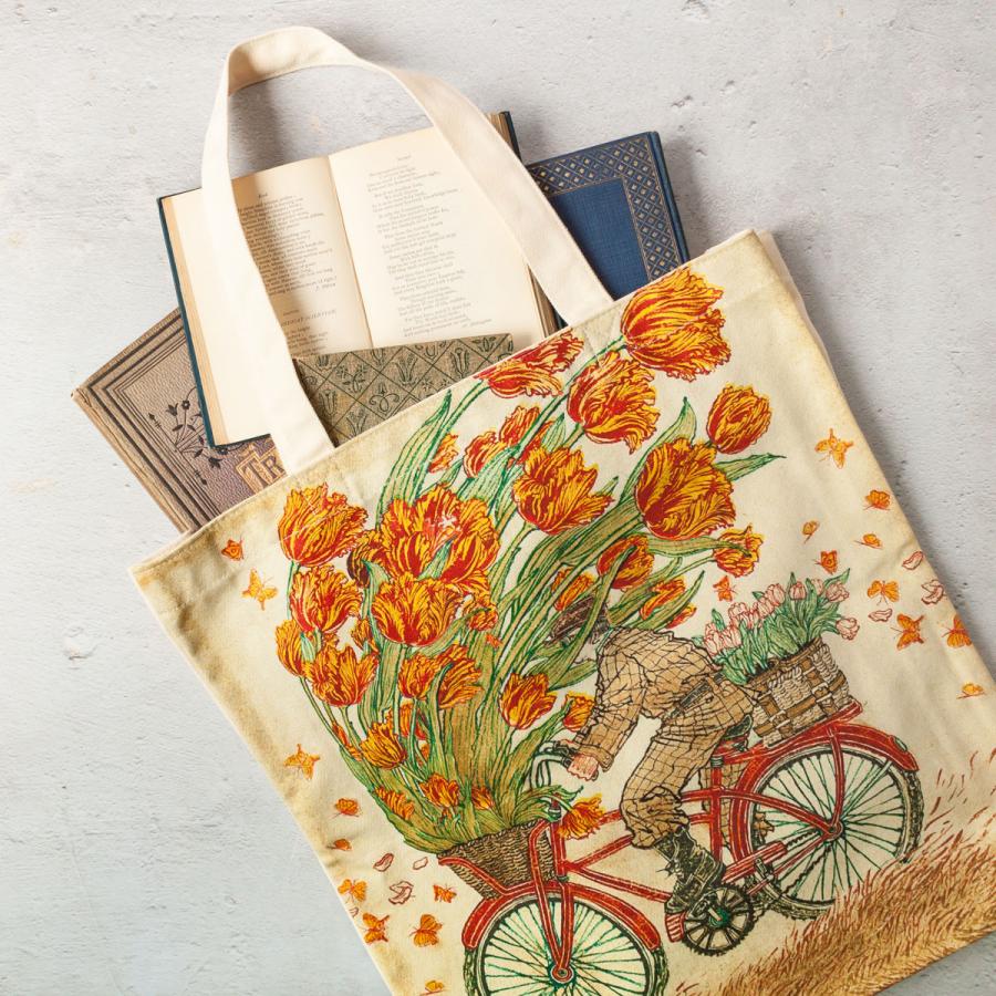 【在庫処分】トートバッグ paperblanks ペーパーブランクス コットントートバッグ コットンバッグ オランダの春 |  | 01
