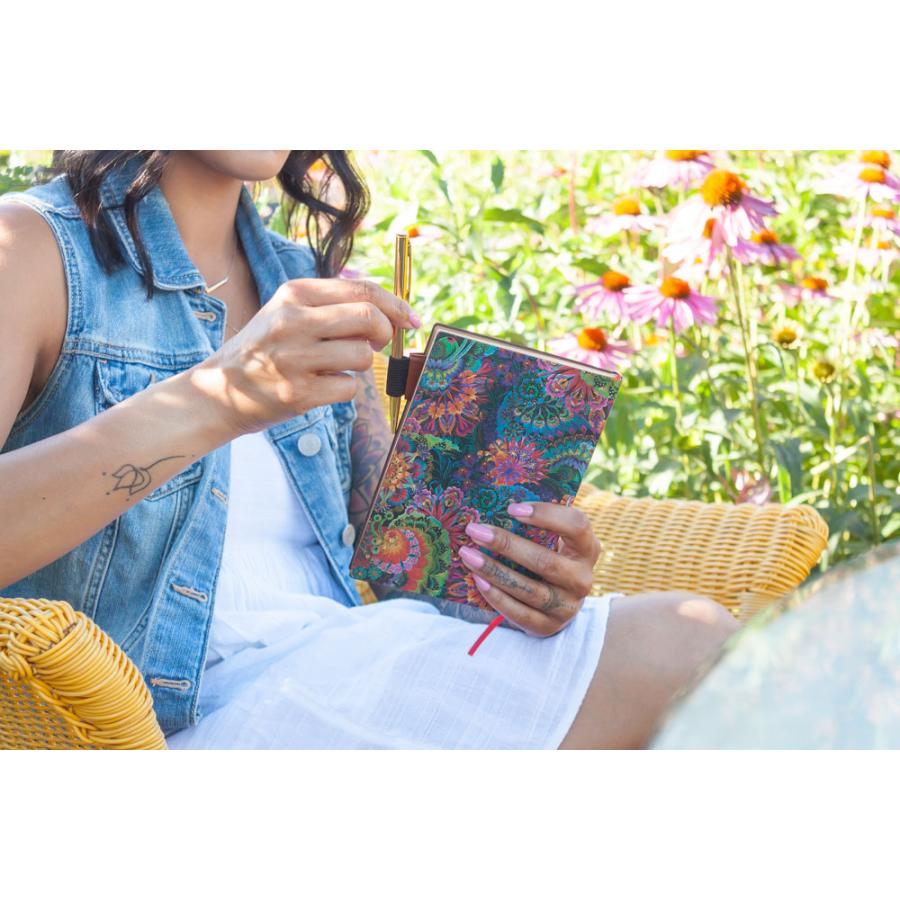 ペン差し paperblanks ペーパーブランクス ペンホルダー イギリス ブランド ヴィーガンレザー 手帳 ペンクリップ 正規品 サドル・ブラウン | paperblanks | 03