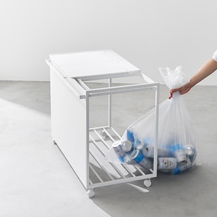 tower 分別ゴミ箱 正規品 タワー 蓋付き目隠し分別ダストワゴン 45L 3