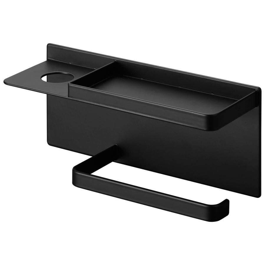 収納トレー 正規品 tower タワー マグネットUV対策用品収納ホルダー 玄関収納 玄関扉 折りたたみ傘 日傘 浮かせる収納 壁掛けトレー 山崎実業 ブラック | tower | 01