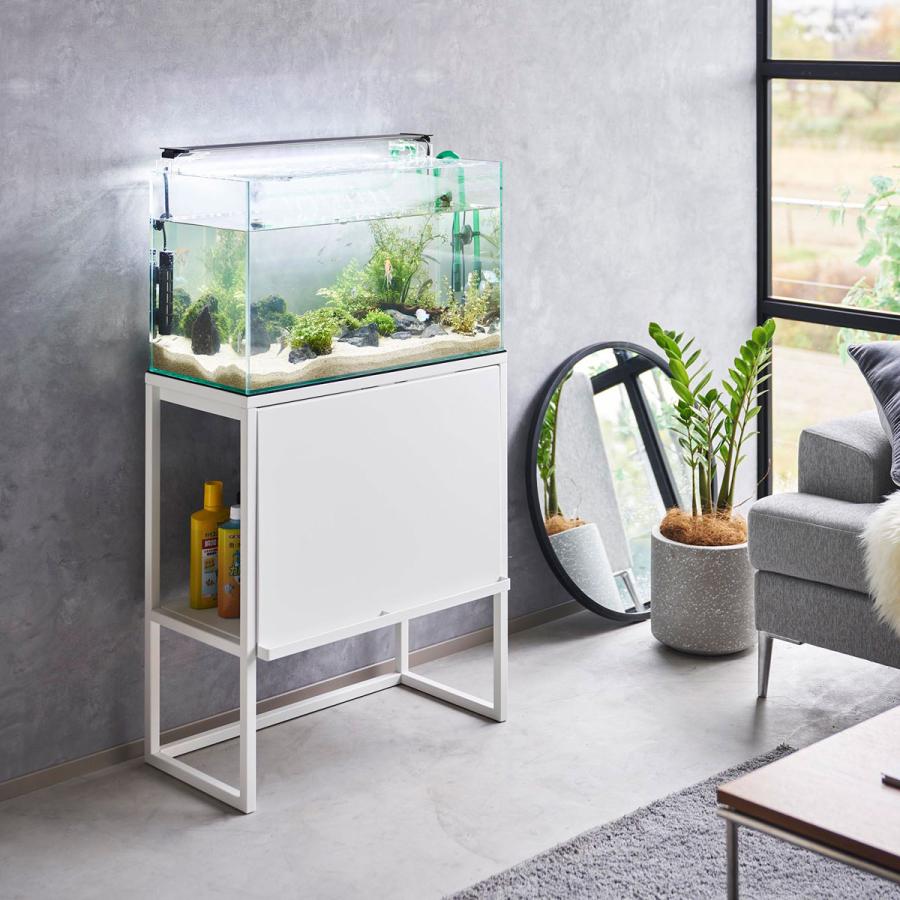 水槽台 nooks ヌークス 水槽ラック 大型水槽用 水槽棚 水槽スタンド 山崎実業 正規品 ホワイト | 山崎実業