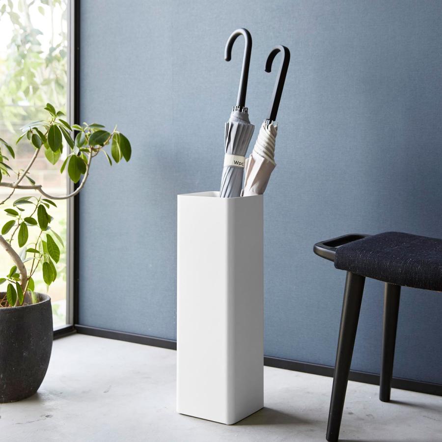 傘立て smart スマート かさたて スクエア アンブレラスタンド シンプル スクエア 白 黒 傘たて 傘スタンド 山崎実業 正規品 ホワイト | 山崎実業