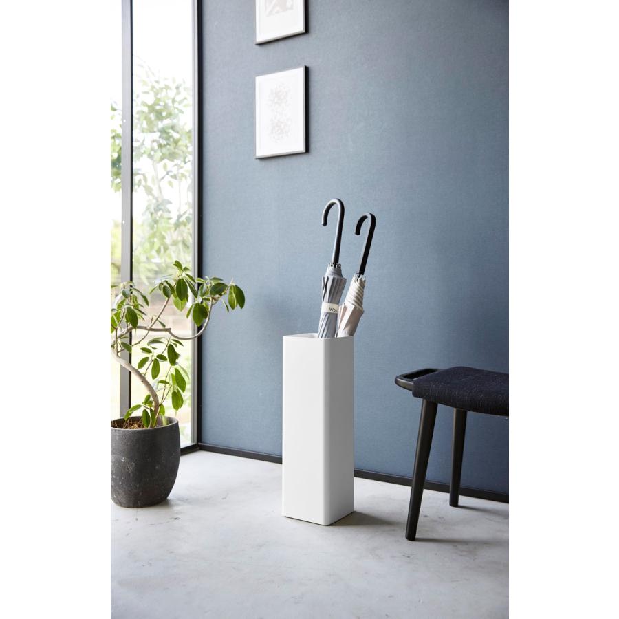 傘立て smart スマート かさたて スクエア アンブレラスタンド シンプル スクエア 白 黒 傘たて 傘スタンド 山崎実業 正規品 ホワイト | 山崎実業 | 02